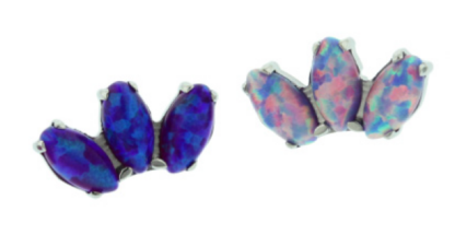 Threaded Marquise Fan Faux-pal Cabochon Gem End