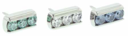 Threadless Channel-set Faceted Gem Ends (3 - 5 Gems) - Image 2
