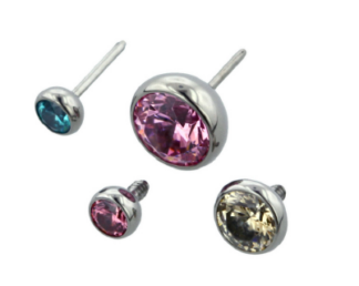 Threadless Extreme Low Profile Faceted Gem Ball