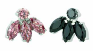 Threadless Marquise Fan 7 Faceted Gem End