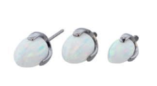 Threadless Prong Set Dragon Egg Fauxpal Gem End