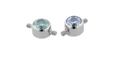 Threaded Bezel-set Faceted Gem 180°Orbit