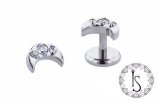 Threadless Odyssey Luna Prong-Set Faceted Gem End