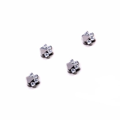 Threadless Odyssey Paw Print Faceted Gem End