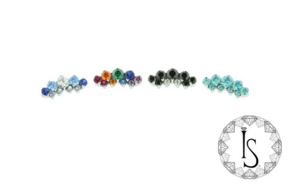 Threaded Suprium 4 Faceted Gem End