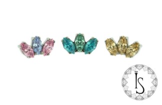 Threadless Marquise Fan End 4mm x 2mm