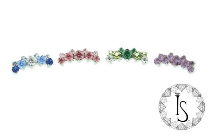 Threaded Suprium 3 Faceted Gem End