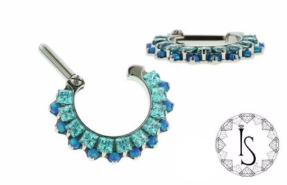 Prong-Set Aphrodite Faceted Gem Septum Clicker 35