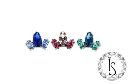 Threadless Marquise Fan #9 Faceted Gem End