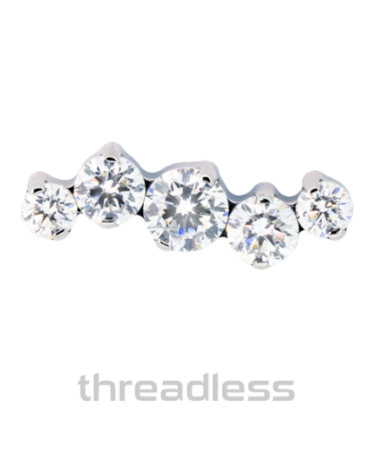 Threadless Odyssey Serpentium Prong-set Faceted Gem End VS Clarity DEF Color Lab Created Diamonds
