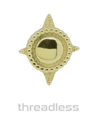 Threadless 18k Yellow Gold Southern Cross End