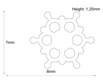 Threadless 18k Yellow Gold Small Lattice Wheel End - Image 2