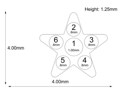 Threaded 18K Yellow Gold Phosphoros Faceted Gem End - Image 2