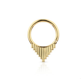 18k Yellow Gold Chimes Continuous Ring #7