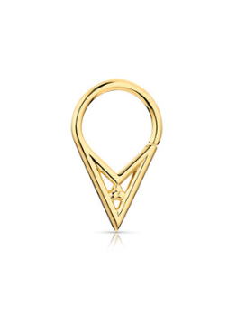 18k Yellow Gold Pointed With Beads Continuous Ring #4