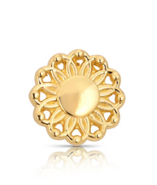 Threadless 18k Yellow Gold Sunflower End