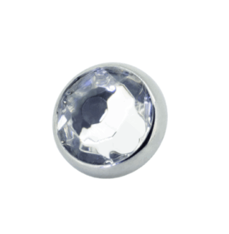 Threaded Flat Faceted Gem