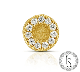 Threadless 18K Gold Ixion Faceted Gem End