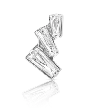 Threaded Titanium Sensu Prong-Set Faceted Gem End #2