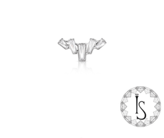 Threaded Titanium Sensu Prong-Set Faceted Gem End #3