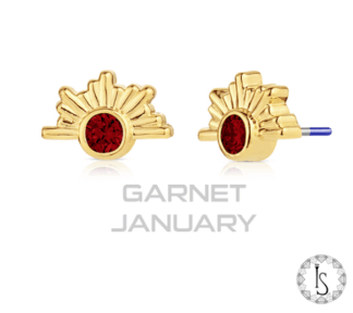 Threaded 18K Gold Eos Faceted Genuine Gemstones End