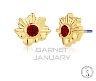 Threaded 18K Gold Hemera Faceted Genuine Gemstones End