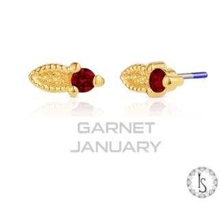 Threaded 18k Gold Xiphos Faceted Genuine Gemstones End