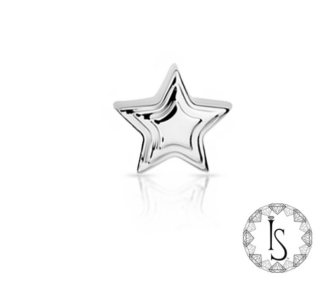Threadles Titanium Tiered Star