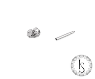 Threaded Titanium Earring Post with Butterfly Back