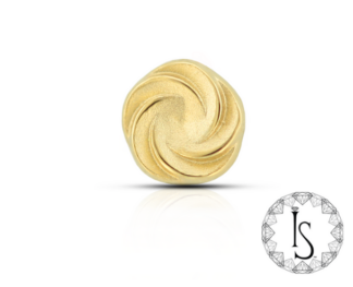 Threaded 18k Rose Gold Swirly Flower End