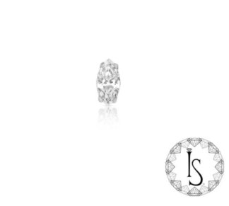 Threadless Titanium Marquis Cut Faceted Gem End