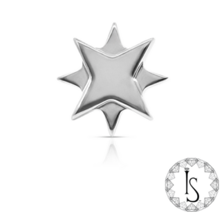Threadless Titanium Octagram Tiered Star