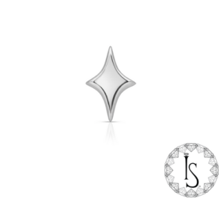 Threadless Titanium Twinkle Star End