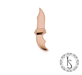 Threadless 18k Rose Gold Knife End
