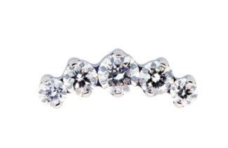 Titanium Odyssey Prium Prong-set Gem End VS Clarity DEF Color Lab Created Diamonds