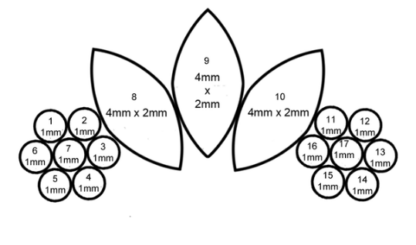 Threaded Titanium Majesty Marquis Fan Faceted Gem End - Image 2