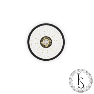 18k Gold Collection of 12 Pairs of Zodiac Signs THREADLESS Ends w/ Small Round Display