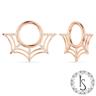 18K Rose Gold Arachnia Gem Clicker