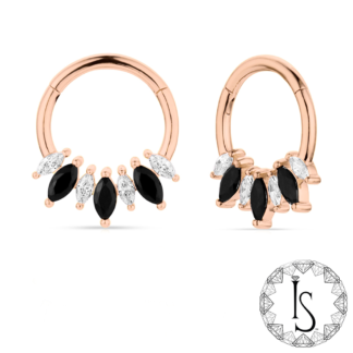 18K Rose Gold Stephanos Faceted Gem Clicker