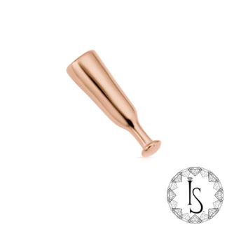 Threadless 18k Rose Gold Baseball Bat End