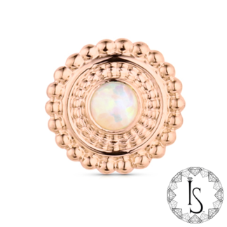 Threadless 18k Rose Gold Shield #7 Cabochon Gem End