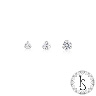 Threadless Titanium 3 Prong-set Round Faceted Gem End #2