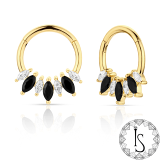 18K Yellow Gold Stephanos Faceted Gem Clicker