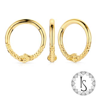 18K Yellow Gold Ouroboros Clicker