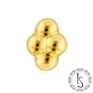 Threaded 18k Gold Quatrobal II End