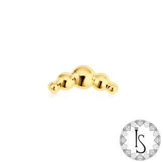 Threadless 18k Yellow Gold Ouren End