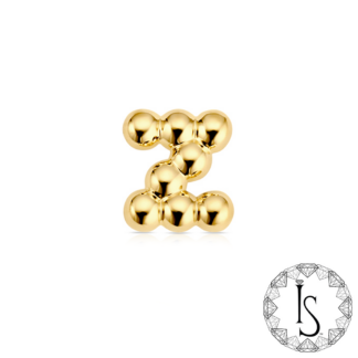 Threadless 18k Yellow Gold Zee End