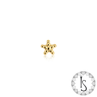 Threadless 18k Yellow Gold Pebla End