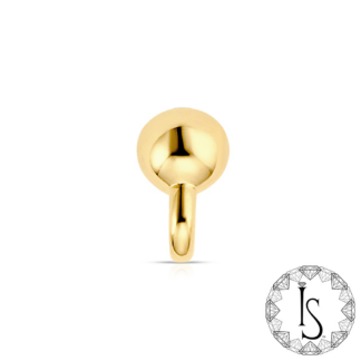 Threadless 18k Yellow Gold Ball Jump Ring End