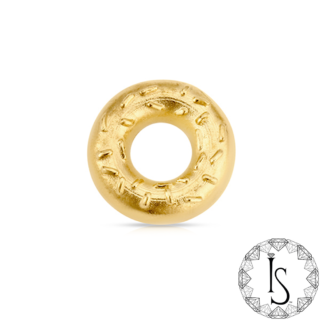 Threaded 18k Gold Donut End